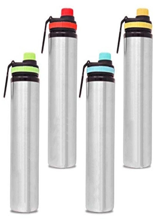 VISAXMI Set of 4 Steel Multicolor Sipper Bottles - Stay Hydrated in Style | Stay Hydrate on-The-go | Stay Refreshed Everywhere - Image 1
